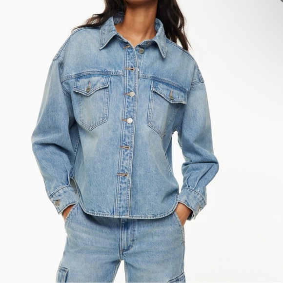 Aritzia Jackets & Blazers - Aritzia    DENIM FORUM Blue Denim Jacket LIKE new 🆕